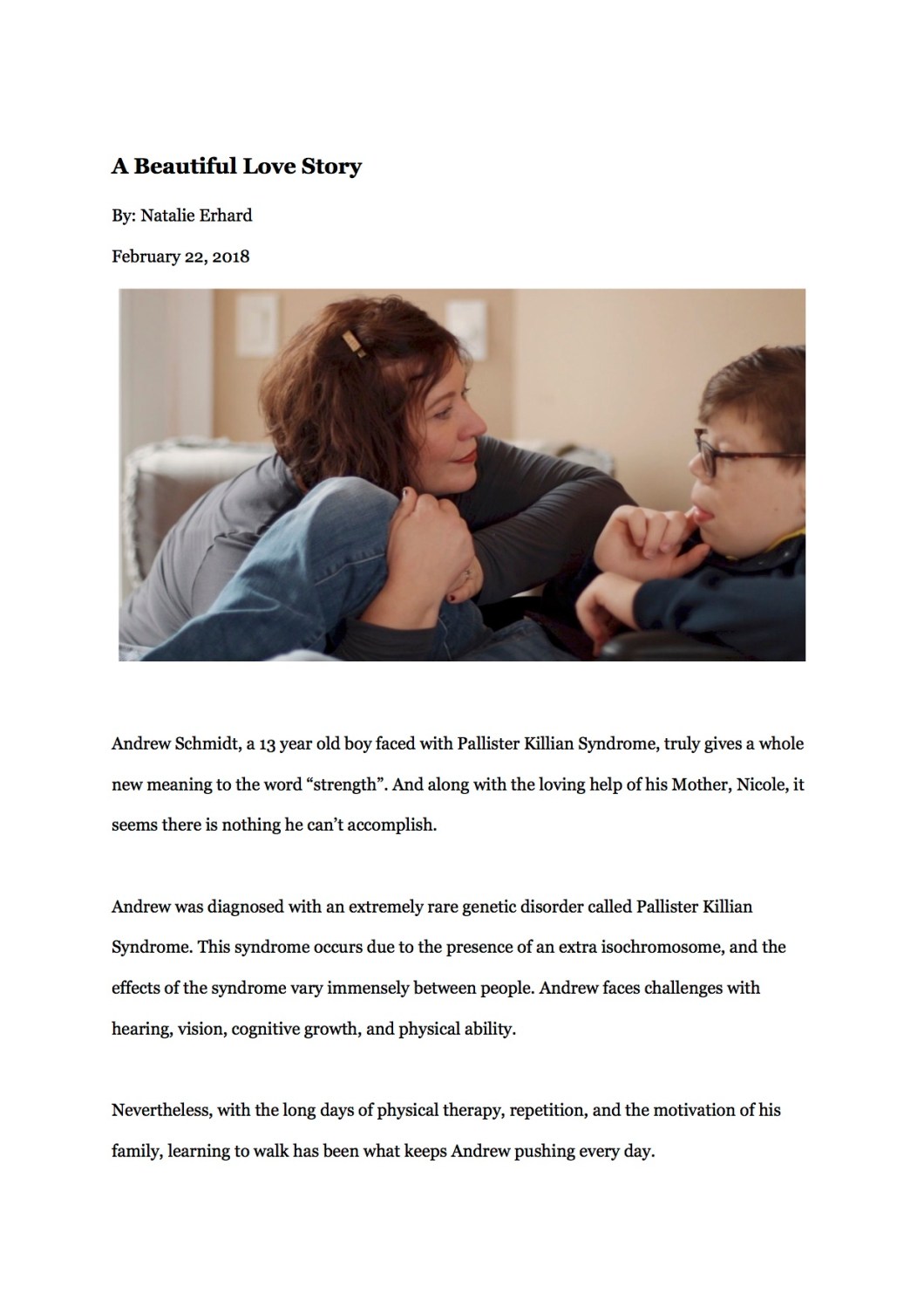 Journalistic Report Natalie