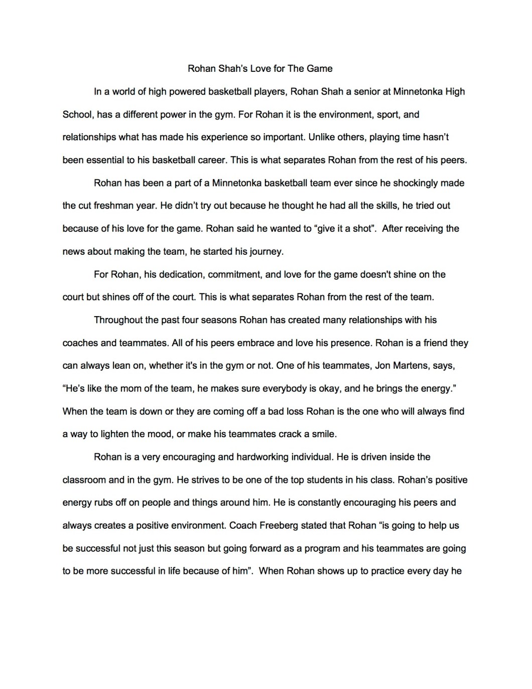 Journalistic ReportIMO